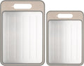 Cutting Board Double Sided, Large Size+Small Size, Food Grade Stainless steel by AOWBCGD