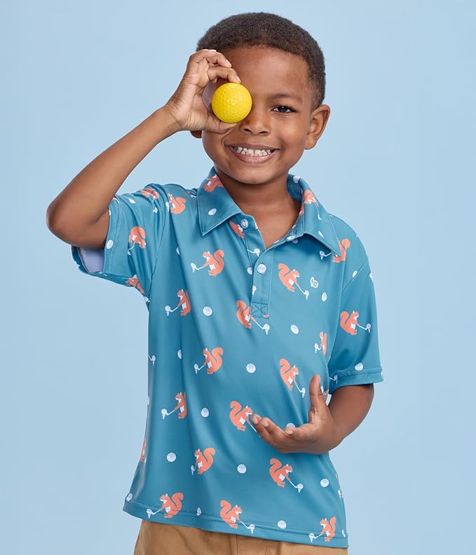 Tipsy Elves Kids and Toddlers Golf Shirts - Athletic Comfort Fit with Quick Dry Material