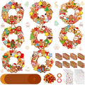 Hollowfly 48 Sets Christmas Wreath Craft Kits, Gingerbread DIY Ornaments