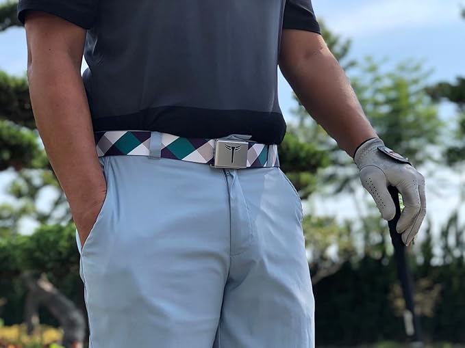 Teeoff 3 Pack Golf Web Belt Reversible Metal Buckle