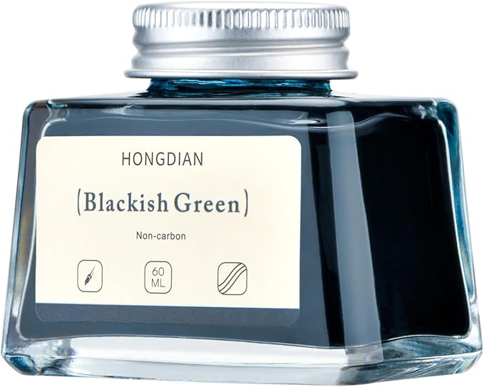 Asvine Hongdian Fountain Pen Bottled Ink Blackish Green, 60ml Fountain Pen - Image 4