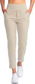YYV Women's Golf Pants Stretch Work Ankle Pants High Waist Dress Pants with Pockets for Yoga Business Travel Casual