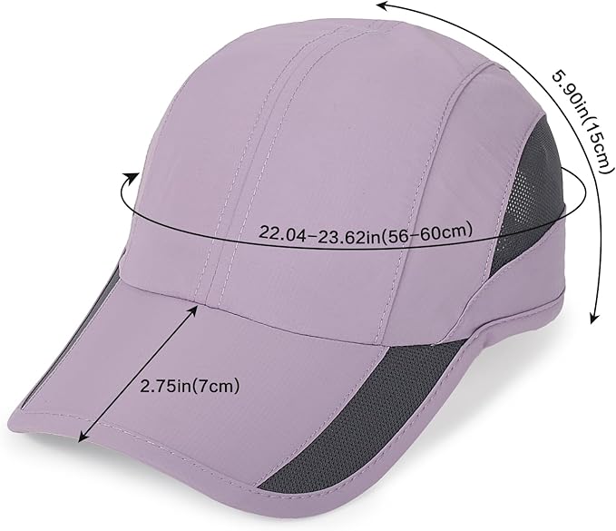 HH HOFNEN Quick Dry Baseball Cap Unstructured Running Cap Water-Resistant UPF 50+ Mesh Golf Sun Hats for Men Women