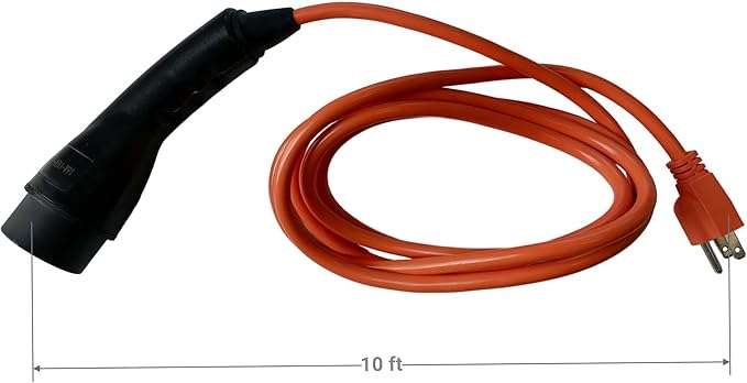 JOEEGO Charging Power Cord Assembly Compatible with Evolution EV Golf Carts, UL Listed, Replaces OEM# 2.04.0620 (Orange 10ft)