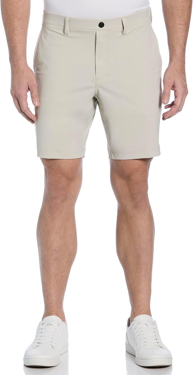 PGA Tour Men's 8" Solid Performance Stretch Pull-on Golf Shorts with Stretch Waistband, Moisture-Wicking, Sun Protection