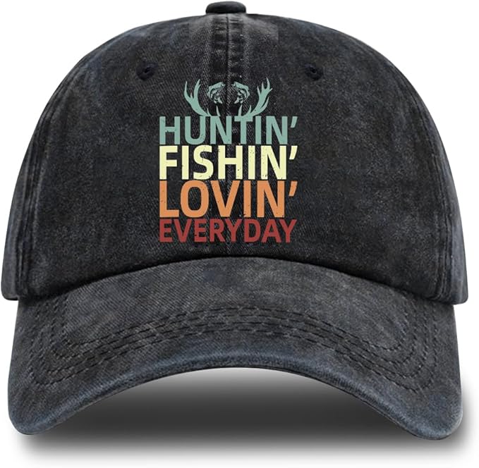 Fishing Adjustable Cotton Baseball Cap, Funny Trucker Hat Gift for Men Women Grandpa Dad Fishing Lover Fisherman