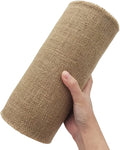 INSPIRELLE 10" Natural Burlap Fabric Roll 10 Yards Jute Ribbon by INSPIRELLE