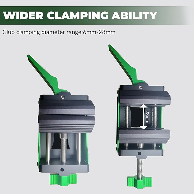 Golf Shaft Clamp Vise Tool for Regripping and Repair, Rubber Holder for Irons, Drivers, Putters, Clubmaking Accessories
