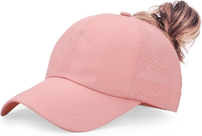 ZTL Women's High Ponytail Baseball Cap Performance Running Hat Quick Dry Mesh Sports Cap Unstructured Dad Trucker Hats