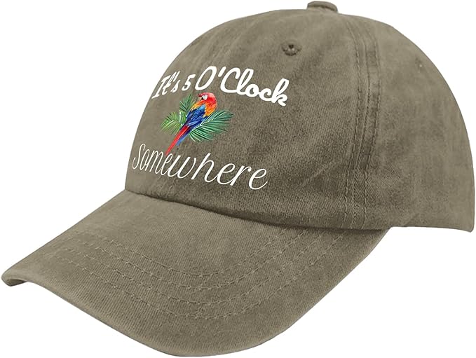 Jimmy Music Buffett Accessories Hats Its 5 Oclock Some Where Baseball Cap Mom Hat Pigment Black Womens Bucket