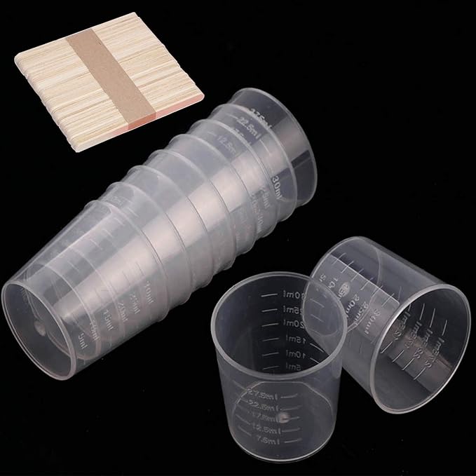 200 Pack 1oz/30ml Plastic Graduated Cups Transparent Scale Cups by Goiio