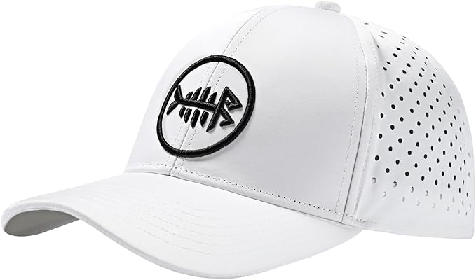BASSDASH UPF 50+ Quick Dry Baseball Cap Water Resistant Laser Cut Mesh Snapback Hat for Men Women Fishing Hiking FH14