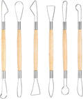 6Pcs Clay Sculpting Tools Ceramic Pottery Clay Ribbon Sculpting Tools Wooden by Unknown