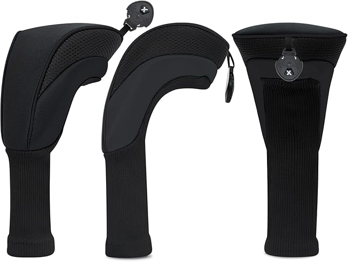 Wood Headcover Golf Club Covers Driver Headcovers Nylon Head Covers Designed to Fit All Woods - 3/4/5/6 Pack/Set Golf Accessories Suitable for Men and Women