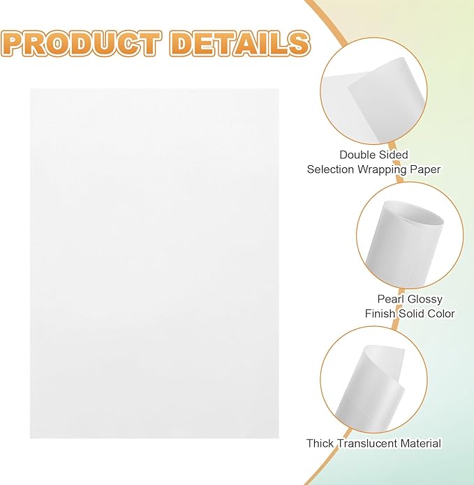 MECCANIXITY 100 Sheet Colored Vellum Paper 5.9" x 8.3", 100gsm Translucent - Image 3