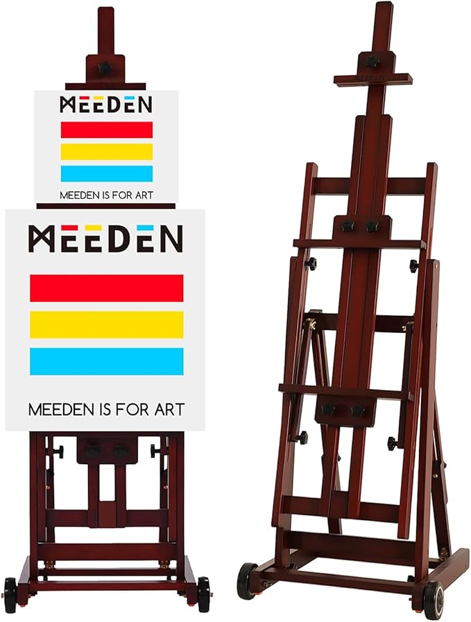 MEEDEN Multi-Function Studio Easel, H-Frame Easel, Painting Easel by MEEDEN