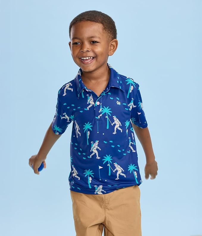 Tipsy Elves Kids and Toddlers Golf Shirts - Athletic Comfort Fit with Quick Dry Material