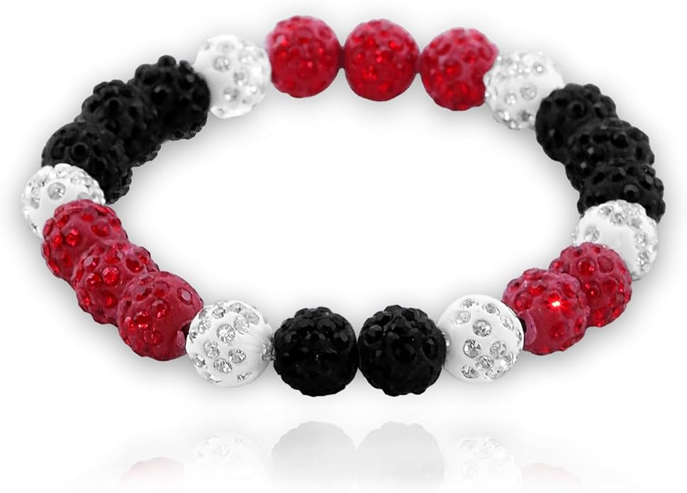 Baseball Bracelet for Women Men Baseball Mom Accessories Essentials Stuff Sparking Bead Bracelet Jewelry Baseballs Sport Fan Bracelet for Sports Game Team