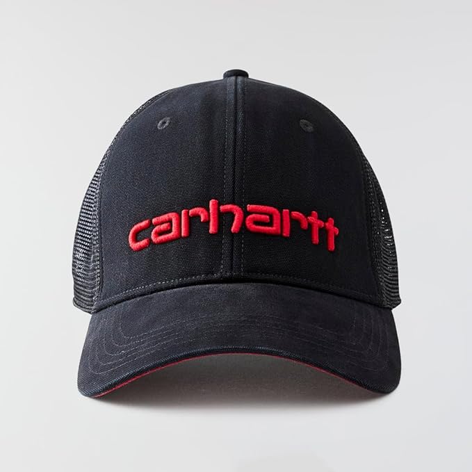 Carhartt Men's Canvas Mesh-Back Logo Graphic Cap