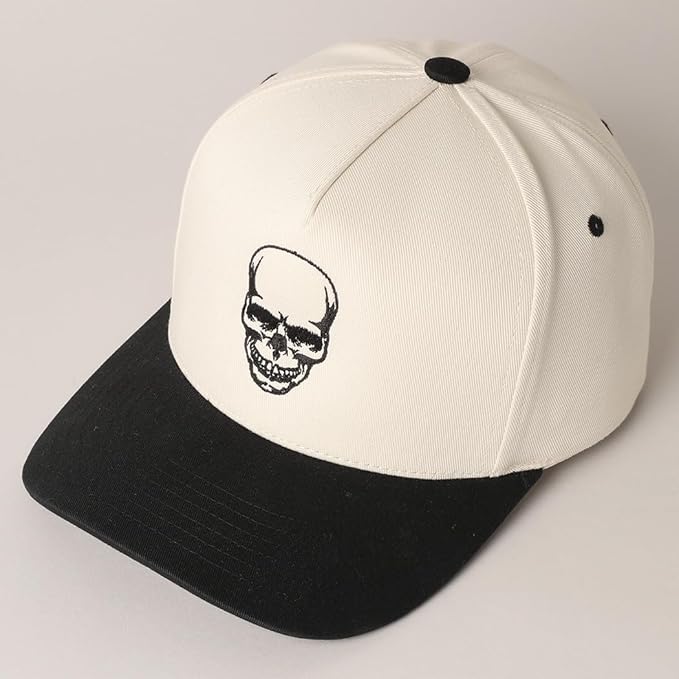 MIRMARU Two-Tone Vintage Canvas Trucker Hats for Men & Women, Adjustable Size Baseball Caps with Trendy Embroidered Design