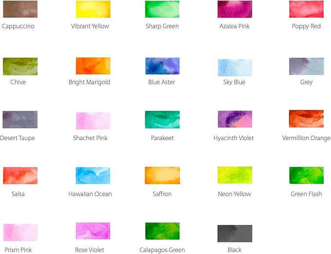 Professional Watercolor Brush Markers Pen 24 Colors of Ohuhu, Water Based - Image 8
