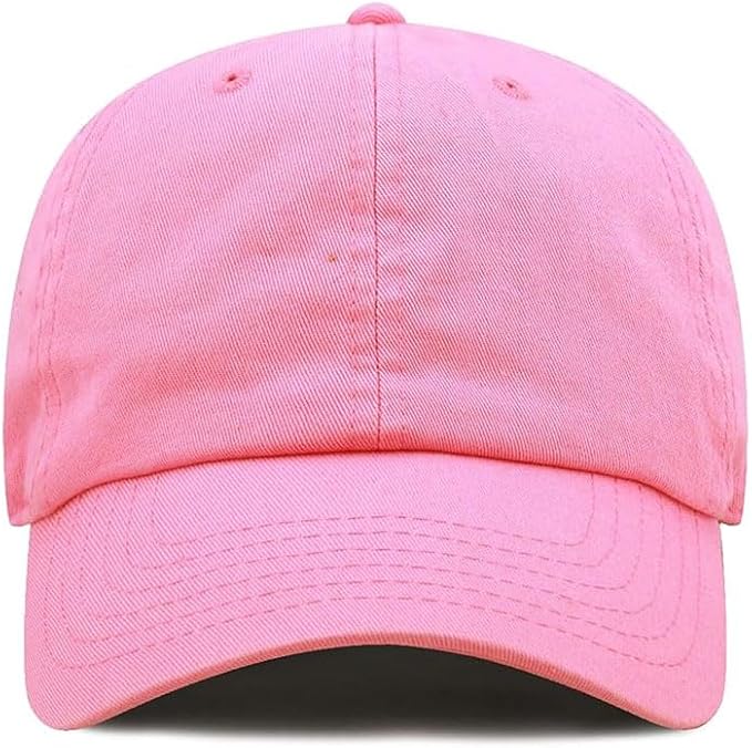 Cotton Baseball Cap Dad Hat – Washed Low Profile Adjustable Hat for Men Women Casual Outdoor Running Golf