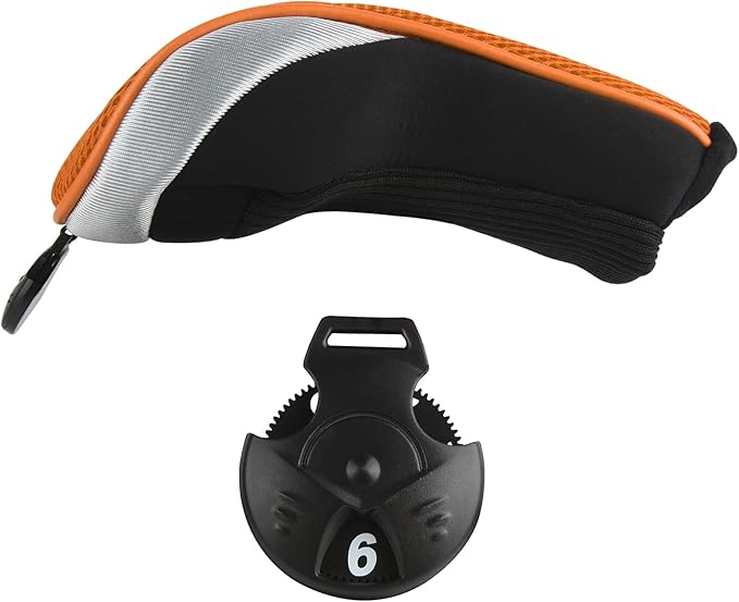 Andux Mesh Golf Hybrid Club Head Covers with Dial Number Tags, 4pcs/Set