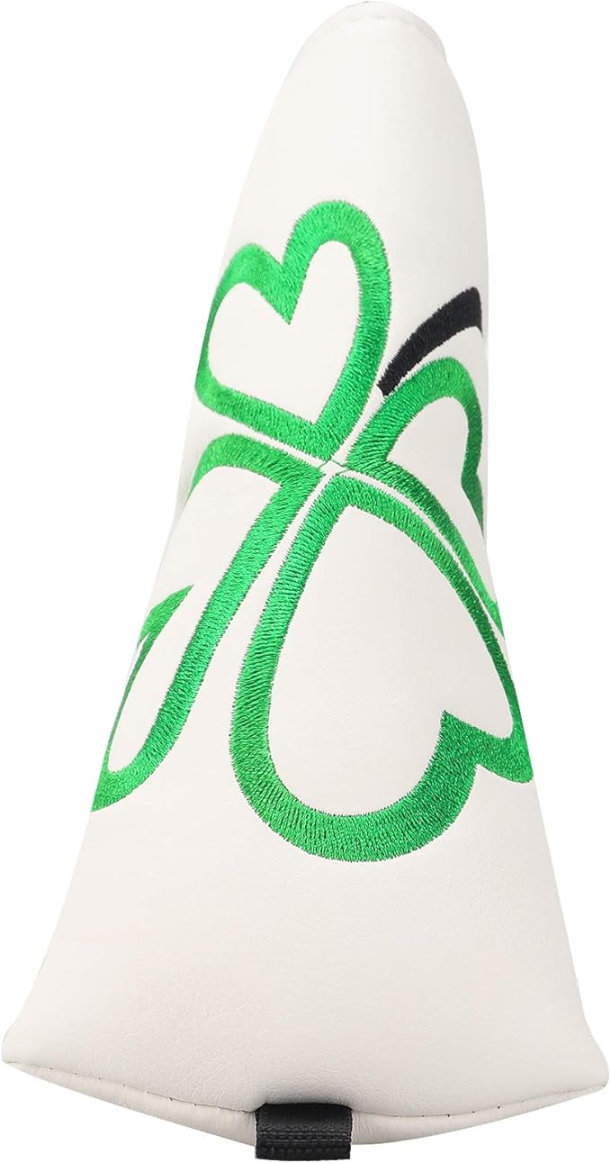 Craftsman Golf Green Lucky Clover Driver Wood Hybrid Headcover Blade Mallet Putter Cover for Scotty Cameron Taylormade Odyssey Also for Custom Version with Your Name Stitched