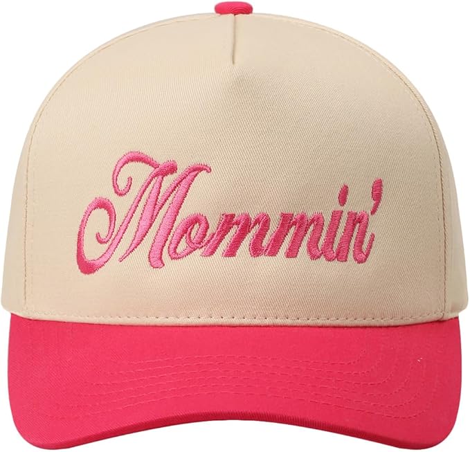 MIRMARU Two-Tone Vintage Canvas Trucker Hats for Men & Women, Adjustable Size Baseball Caps with Trendy Embroidered Design