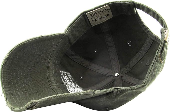 KBETHOS Flag USA America Military Thin Blue Line Thin Red Line Vintage Distressed Baseball Cap Dad Hat Unisex Adjustable…