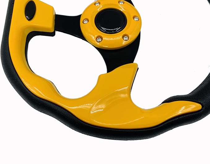 12.5 inch Golf Cart Steering Wheel Universal Ergonomic Design for EZGO RXV & TXT, Club Car DS and Precedent Tempo, Yamaha, Most Golf Cart