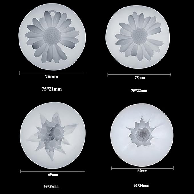 Daisy 4 Pack Flower Molds - Image 3