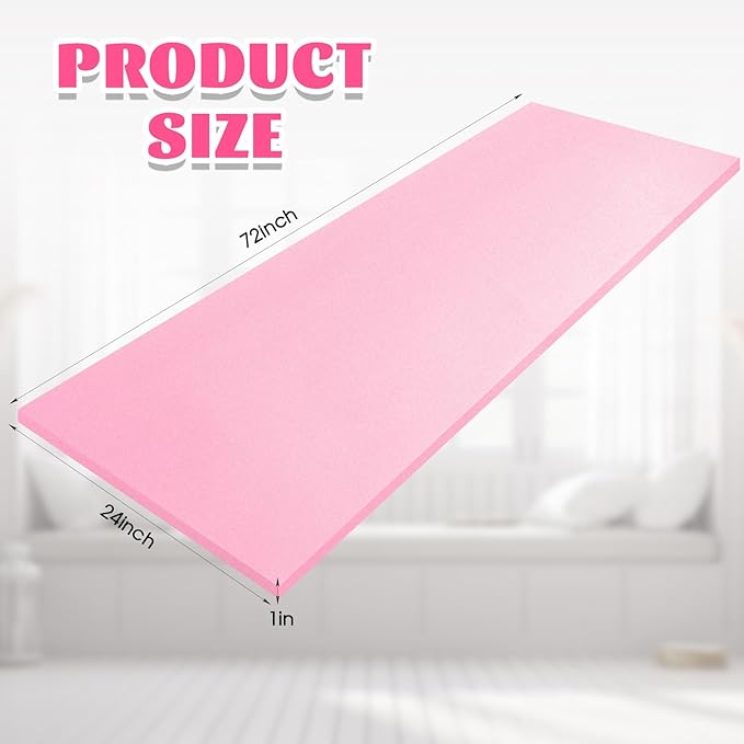 Amylove Polyurethane Foam 24" x 72" High Density Cushion Upholstery Foam Sheet - Image 2