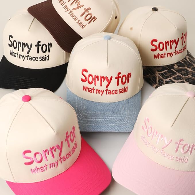 MIRMARU Two-Tone Vintage Canvas Trucker Hats for Men & Women, Adjustable Size Baseball Caps with Trendy Embroidered Design