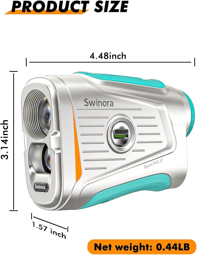 Magnetic Golf Rangefinder with Slope – 7X Magnification, 1300Y Range Finder Golf for All Levels, Fast Flag Lock Vibration, Rechargeable, Waterproof Golf Accessories for Men and Women