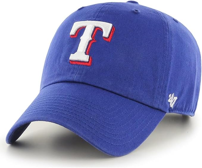 47 Brand MLB Team Color Home Primary Logo Clean Up Adjustable Baseball Cap Hat, Adult One Size Fits All