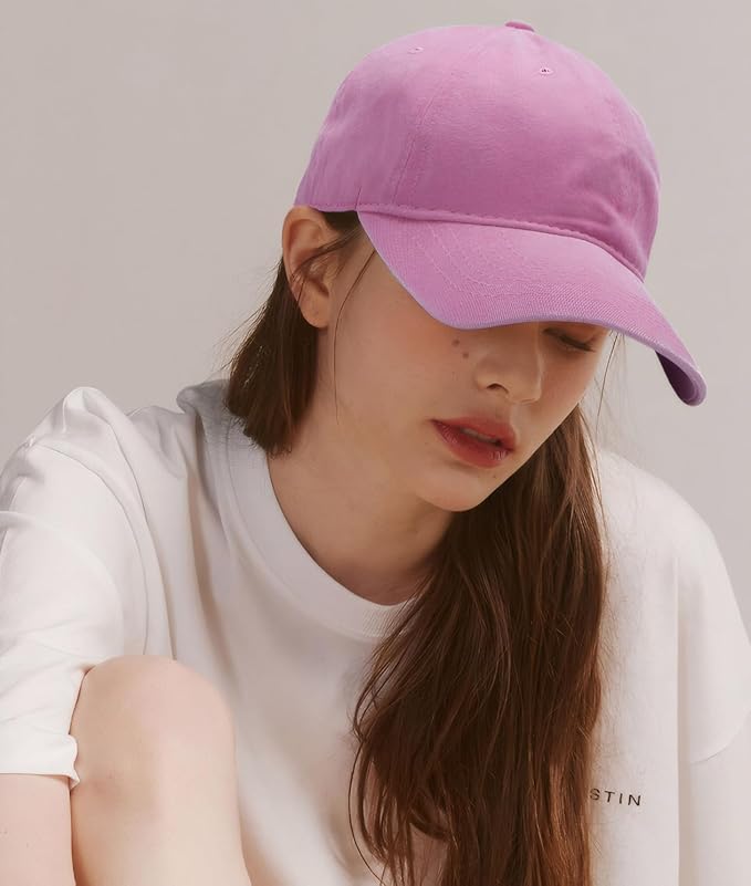 Edoneery Men Women Baseball Cap-Low Profile Adjustable Washed Cotton Golf Dad Hat