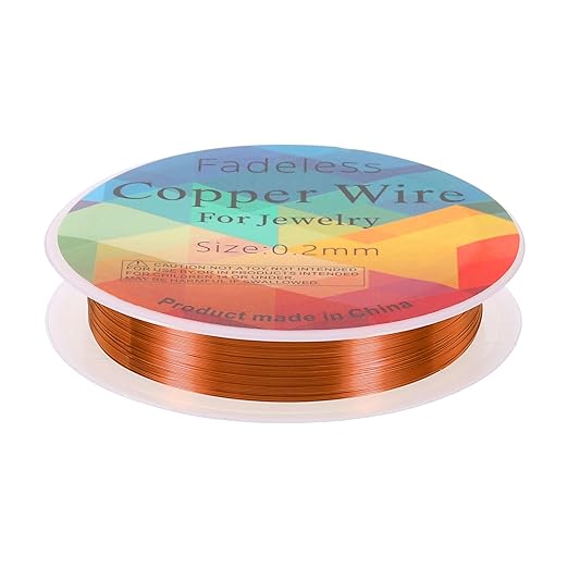HARFINGTON 82ft Jewelry Wire, 32 Gauge Brass Craft Soft Metal Tarnish Resistant by HARFINGTON