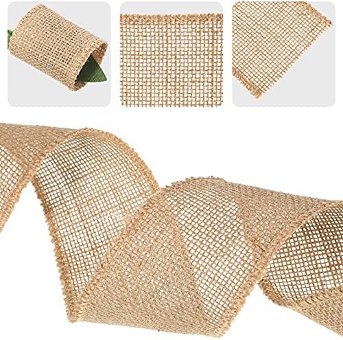 20 Yard 2.5 Inches Burlap Ribbon Wide Jute Ribbon Natural Burlap Fabric Roll - Image 4