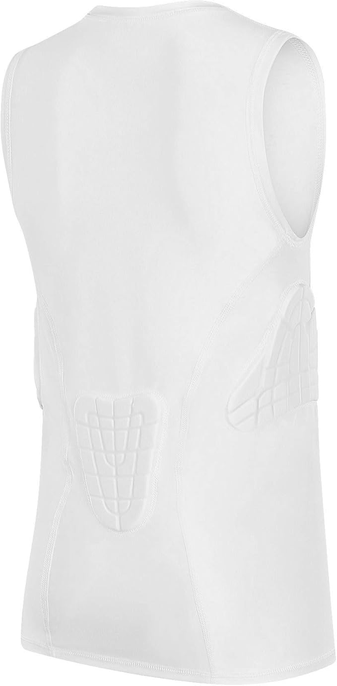 Youth Padded Compression Shirt Vest Rib Chest Protector Football Baseball