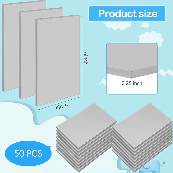 Frienda 50 Pack Rubber Carving Blocks 4 x 6 Inch, Rubber Stamp Carving Blocks - Image 2