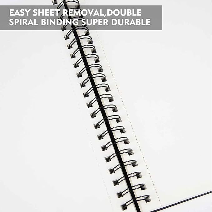 Conda 8.5"x11" Hardbound Sketch Book, Double-Sided Hardcover Sketchbook - Image 3