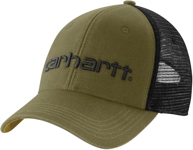 Carhartt Men's Canvas Mesh-Back Logo Graphic Cap