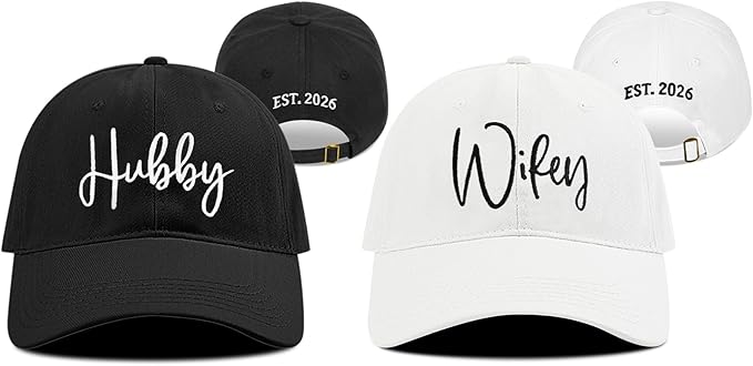 Embroidered Baseball Cap Women Men Engagement Anniversary Honeymoon Wedding Gifts Newlyweds Couples Adjustable Hats