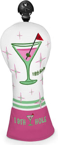 Golf Club Head Covers for Men Women, PU Leather Golf Headcover for Driver Fairway Wood and Hybrid, Funny Golf Accessories