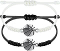 SmileBelle 2 PCS Sport Bracelets, Graduation Bracelets Volleyball Soccer Gifts Baseball Basketball Bracelet Football Jewelry for Son Daughter Fans as Sport Accessories Jewelry