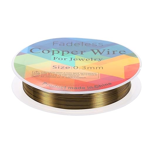 HARFINGTON 49ft Jewelry Wire, 28 Gauge Brass Craft Soft Metal Tarnish Resistant by HARFINGTON