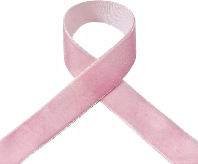 Vintage Pink Velvet Ribbon, 1 Inch X 25Yd - Image 3