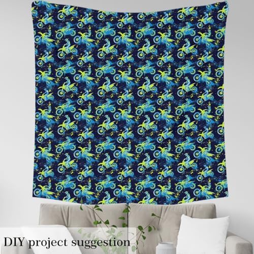 Feelyou Dirt Bike Fabric By The Yard Decorative Soft