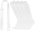 ZXOLDZX Youth Baseball Softball Socks and Belt Combo Set Adjustable Baseball Belt for Boys Girls(2Pairs of Socks with 1 Belt)